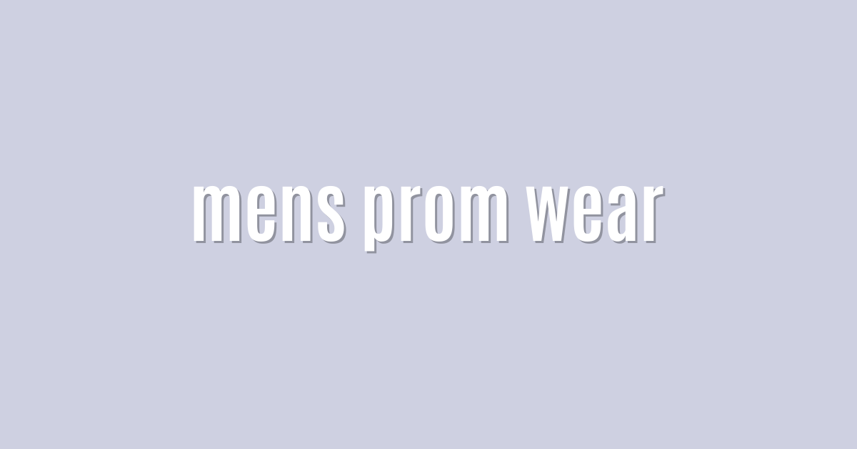 Ultimate: mens prom wear — Success